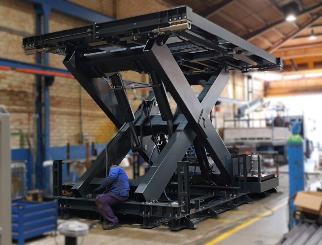 Masa elevadora para exteriores con bloqueo 5000 kg